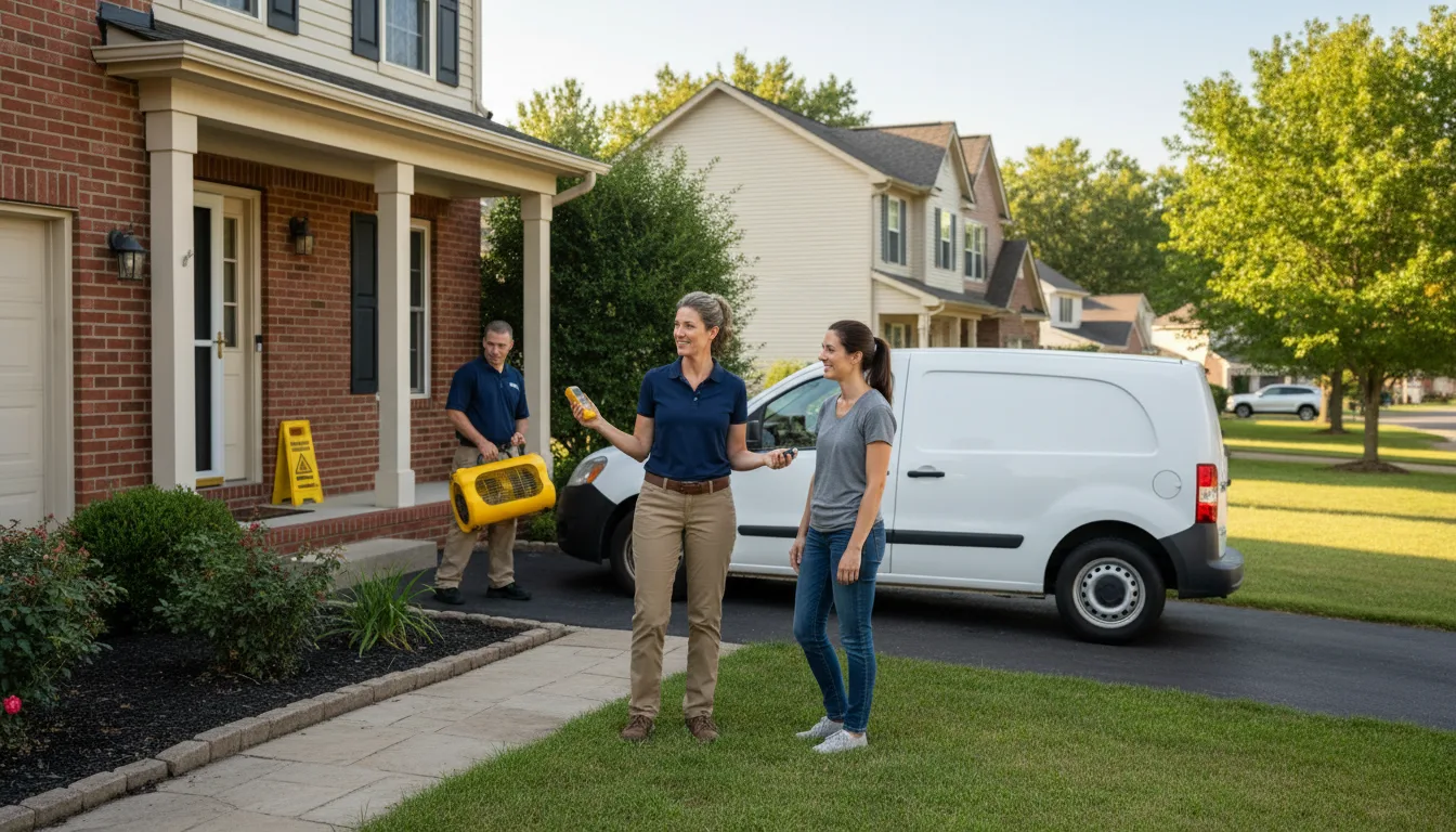 Residential water damage restoration in Portersville, PA